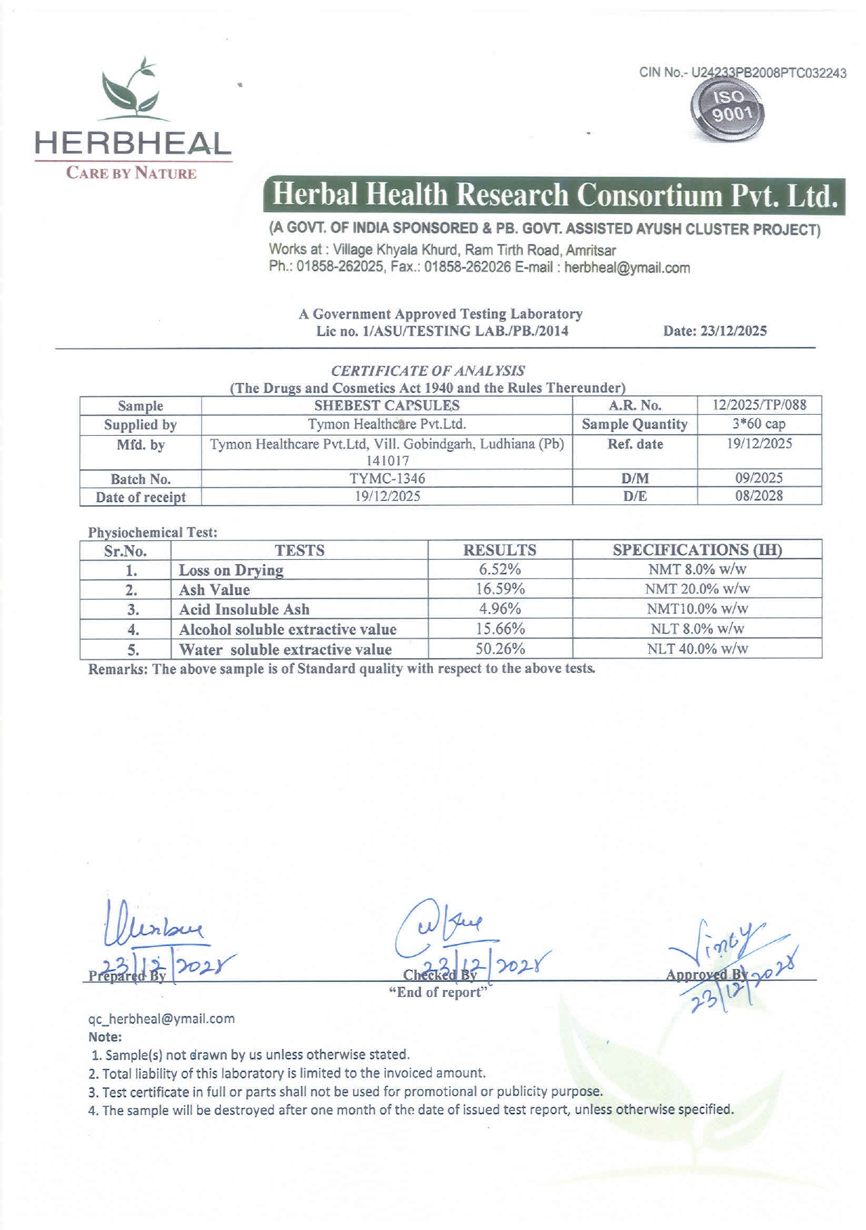 test reports